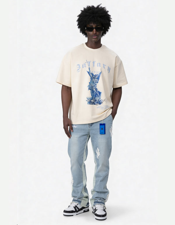 CACTUS PATCH FLARE JEANS