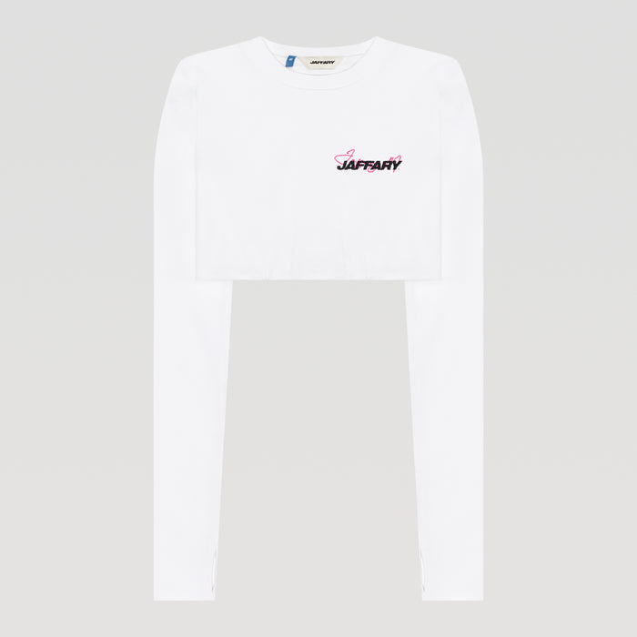 SNOW WHITE EMBROIDERED CROP TOP
