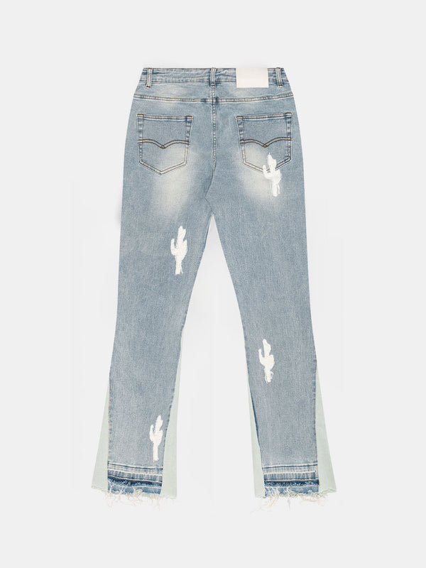 CACTUS PATCH FLARE JEANS