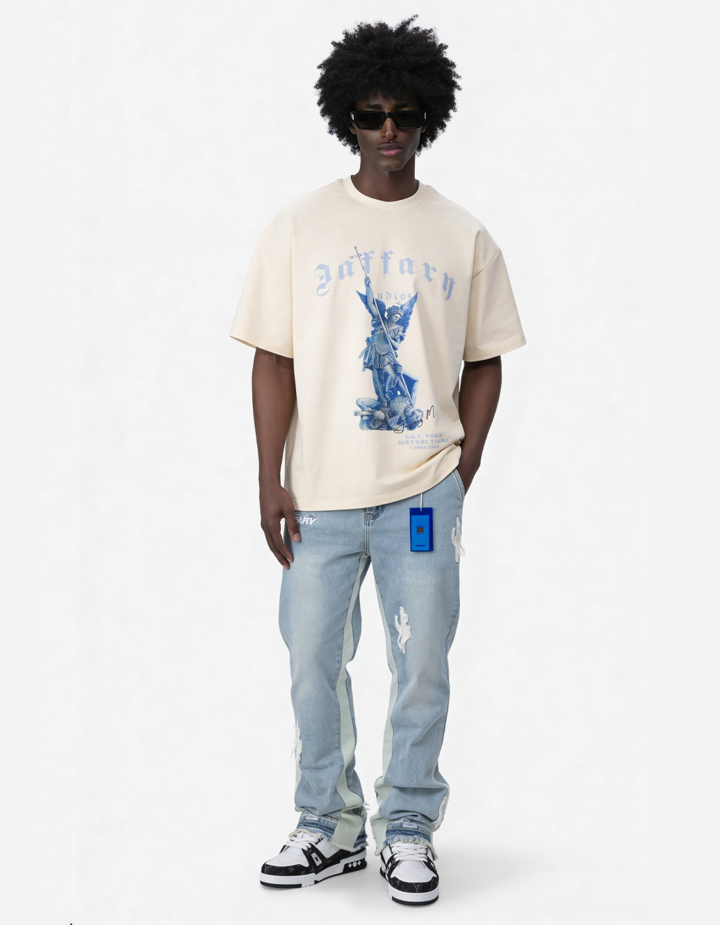 CACTUS PATCH FLARE JEANS