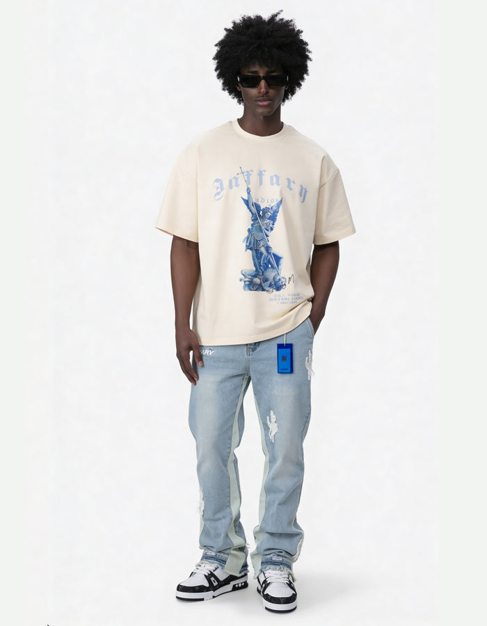CACTUS PATCH FLARE JEANS