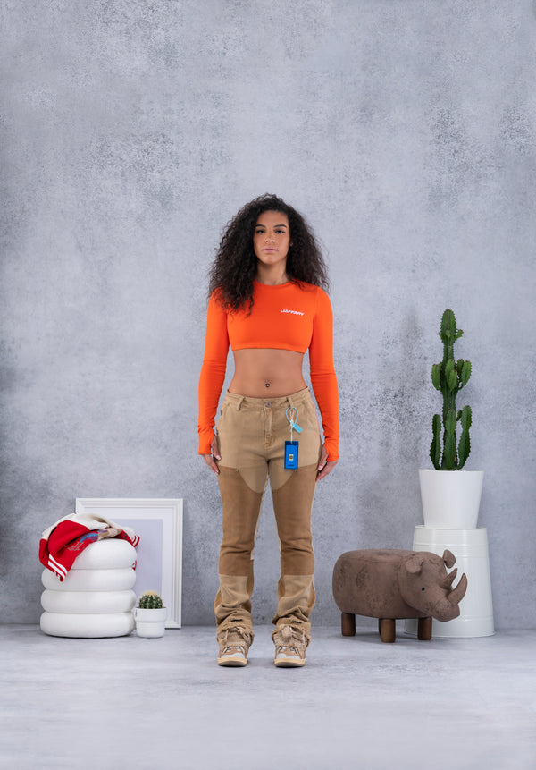 MANDARIN EMBROIDERED CROPTOP