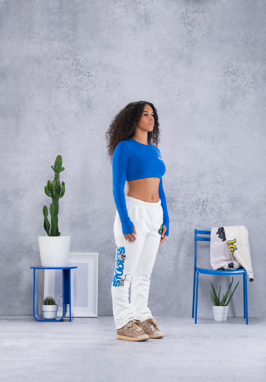 SNOW WHITE FLARE SWEATPANT