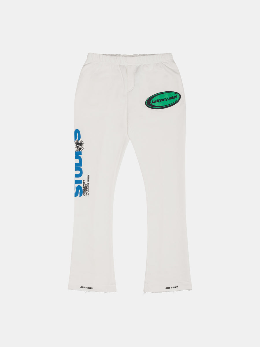 SNOW WHITE FLARE SWEATPANT